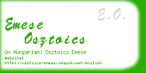 emese osztoics business card